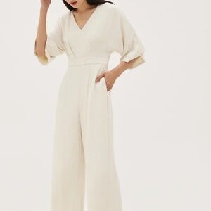 Love Bonito White Straight Leg Jumpsuit